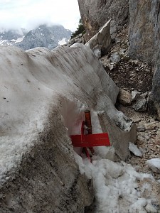Pokrywa zalegającego śniegu miejscami była jeszcze całkiem spora