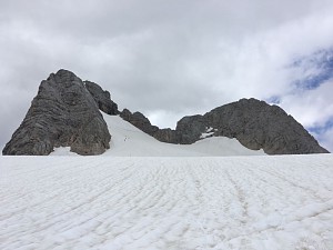 Widok na Hoher Dachstein (2995m) z lodowca
