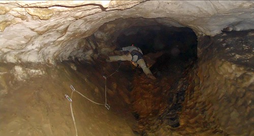 Wspinanie w Jaskini Zimnej.